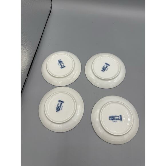 Tastesetter Sigma Blue Swirl Espresso Cups & Saucers Set of 4 Japan Porcelain - Picture 8 of 8